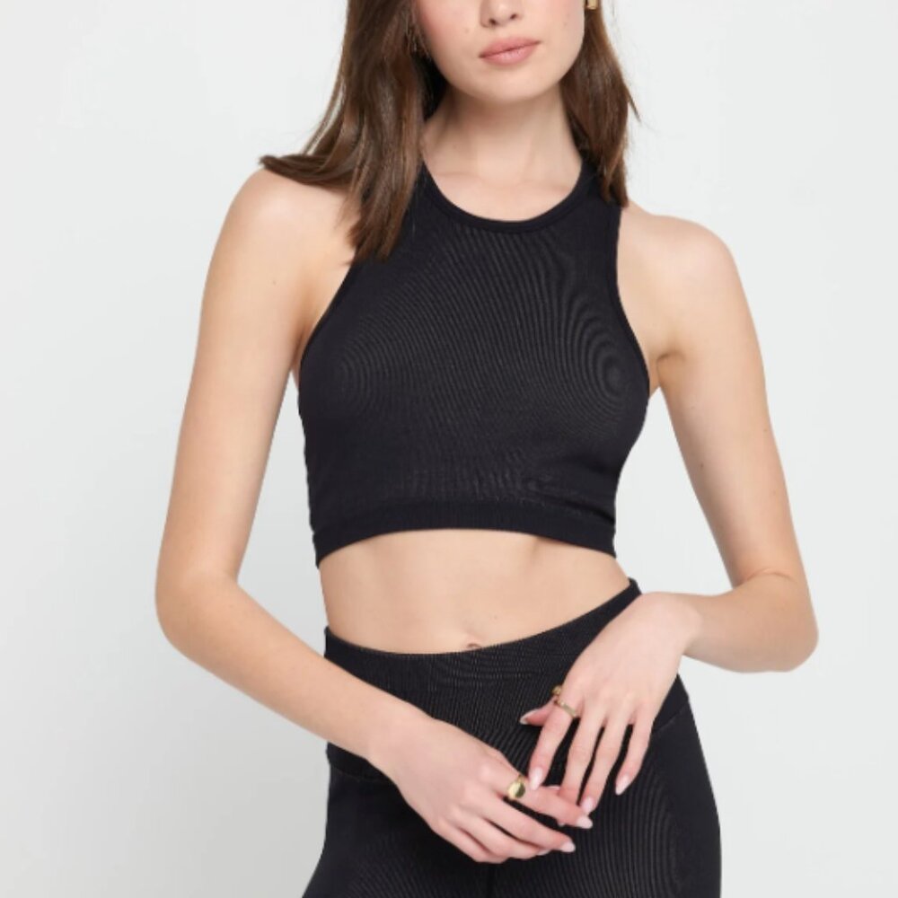 NEW Spiritual Gangster Icon Jacquard Crop Tank and Seamless Leggings - Picture 2 of 5